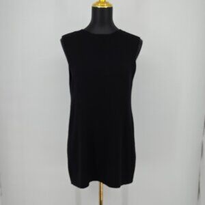 Eileen Fisher Sleeveless Black Knit Top Tunic Size Small